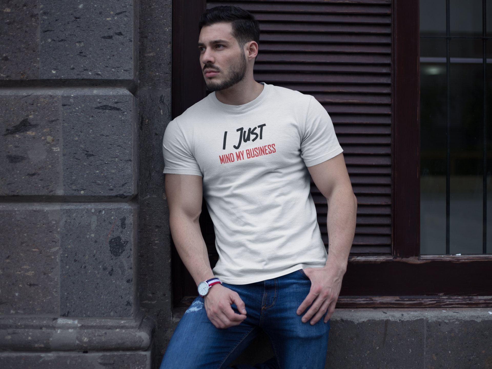 I Just Mind My Business White T-Shirt