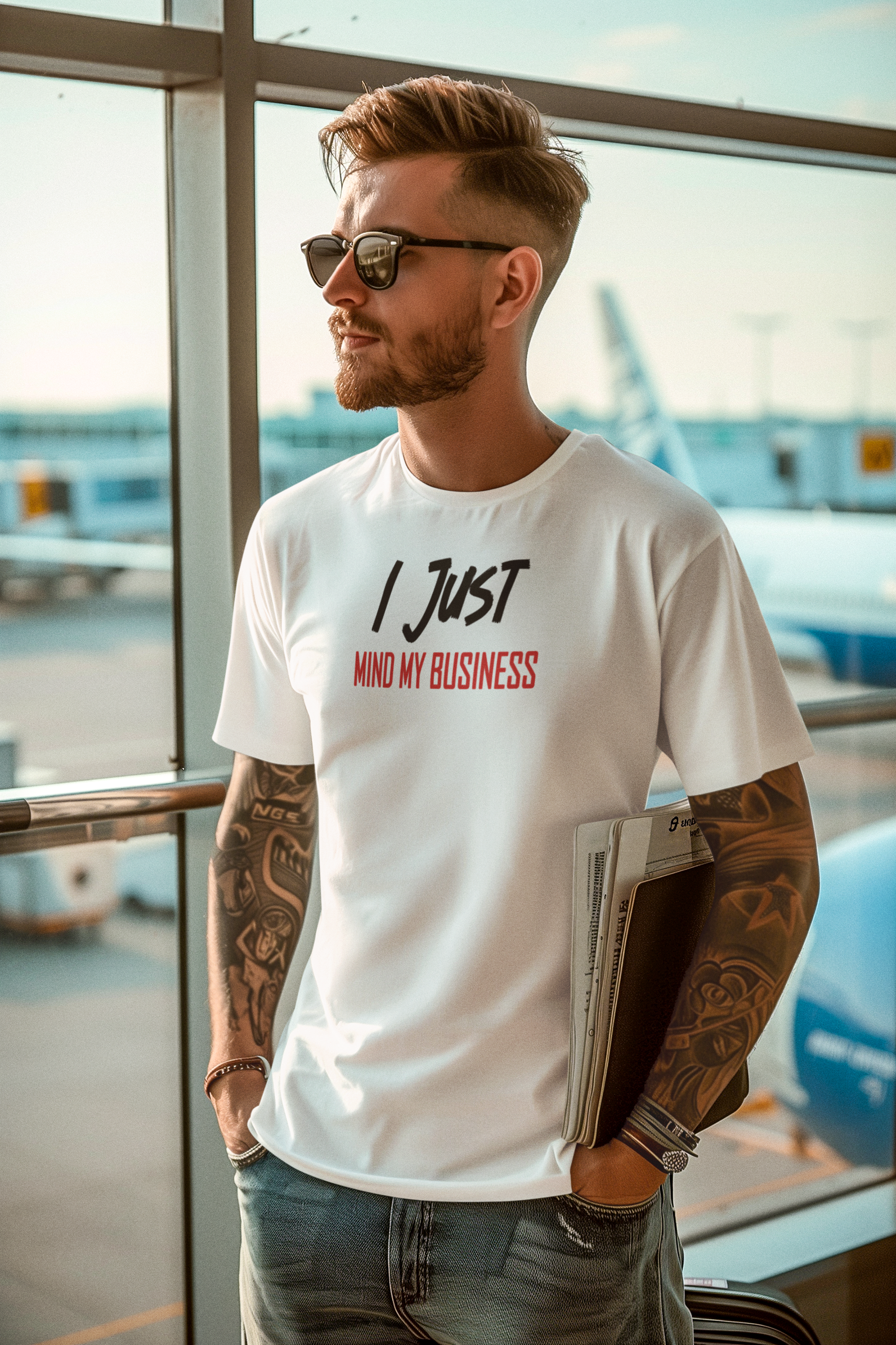 I Just Mind My Business White T-Shirt